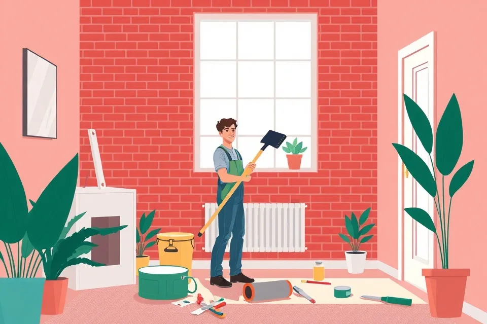 Intérieur rénové après travaux de peinture à Meylan