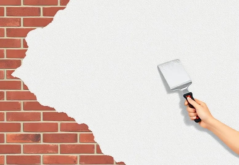 Application d'un enduit décoratif à la lisseuse sur un mur